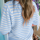  Timeless Moment Stripe Bow Knit Top