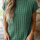  Easy Going Checker Knit Top