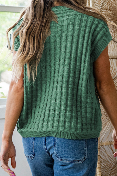 Easy Going Checker Knit Top