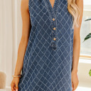  Denim Days Abstract Sleeveless Mini Dress