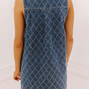  Denim Days Abstract Sleeveless Mini Dress