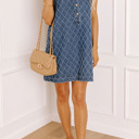  Denim Days Abstract Sleeveless Mini Dress