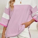  HIDDEN GEMS Cassidy Colorblock Stripe Tee