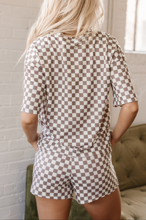 HIDDEN GEMS | Checker Top and Shorts Set