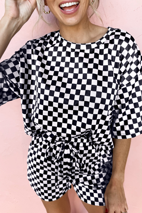 HIDDEN GEMS | Checker Top and Shorts Set