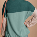  HIDDEN GEMS | Colorblock Ribbed Long Sleeve Top