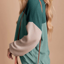  HIDDEN GEMS | Colorblock Ribbed Long Sleeve Top