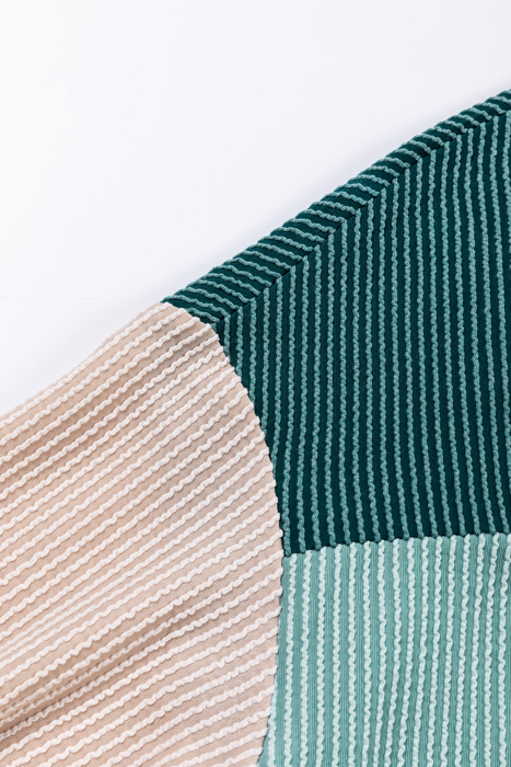 HIDDEN GEMS | Colorblock Ribbed Long Sleeve Top