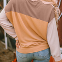  HIDDEN GEMS | Colorblock Ribbed Long Sleeve Top