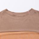  HIDDEN GEMS | Colorblock Ribbed Long Sleeve Top
