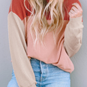  HIDDEN GEMS | Colorblock Ribbed Long Sleeve Top