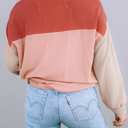  HIDDEN GEMS | Colorblock Ribbed Long Sleeve Top