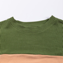  HIDDEN GEMS | Colorblock Ribbed Long Sleeve Top