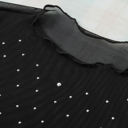  HIDDEN GEMS | Rhinestone Mesh Long Sleeve Top
