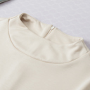  HIDDEN GEMS | Solid Zip Up Back Crewneck Top