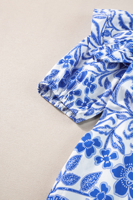 HIDDEN GEMS | Island Vacay Floral Puff Sleeve Blouse