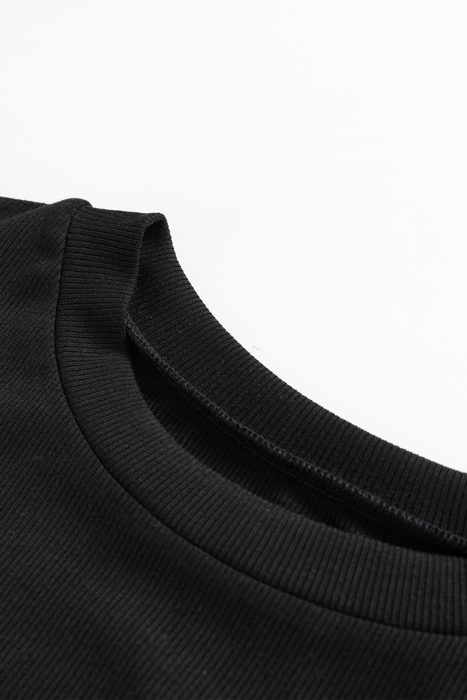 HIDDEN GEMS | Leather Patchwork Ruffle Sleeve Blouse