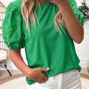  HIDDEN GEMS | Pretty Beaded Puff Sleeve Top