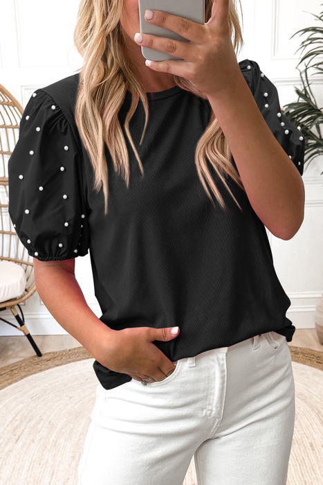 HIDDEN GEMS | Pretty Beaded Puff Sleeve Top