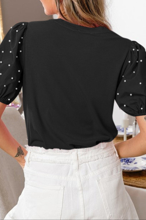 HIDDEN GEMS | Pretty Beaded Puff Sleeve Top