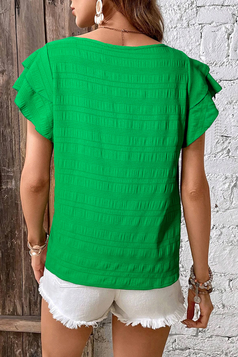 HIDDEN GEMS | Casually Cute Ruffle Sleeve Top