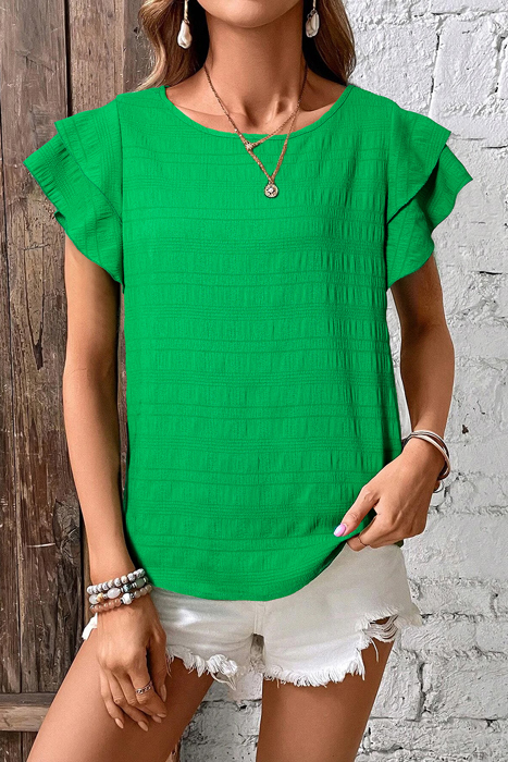 HIDDEN GEMS | Casually Cute Ruffle Sleeve Top