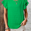  HIDDEN GEMS | Casually Cute Ruffle Sleeve Top