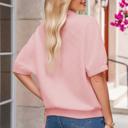  HIDDEN GEMS | Stripe Contrast Collar Textured Blouse
