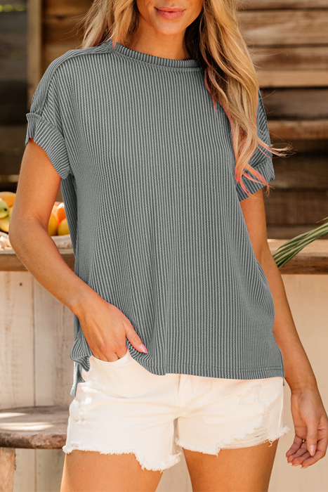 HIDDEN GEMS | Cool Instincts Corded Knit T-Shirt