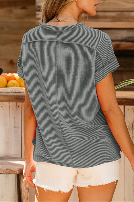 HIDDEN GEMS | Cool Instincts Corded Knit T-Shirt