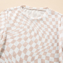  HIDDEN GEMS | Whimsical Checker Sheer Mesh Top