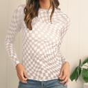  HIDDEN GEMS | Whimsical Checker Sheer Mesh Top