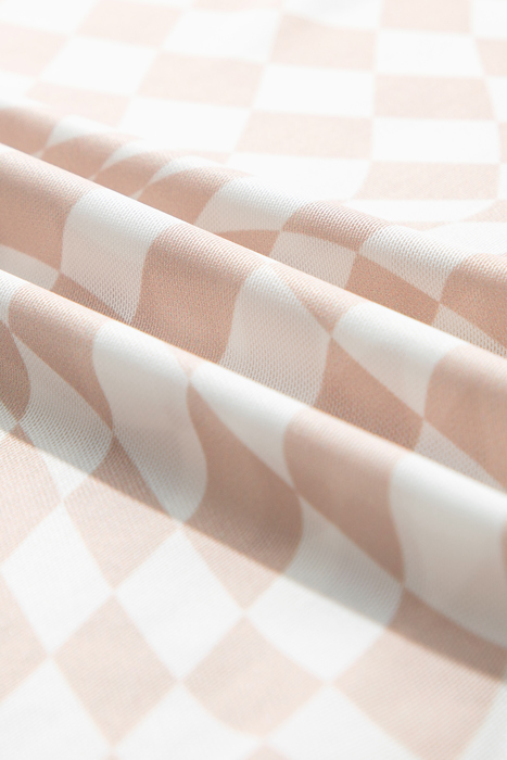 HIDDEN GEMS | Whimsical Checker Sheer Mesh Top