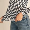  HIDDEN GEMS | Whimsical Checker Sheer Mesh Top