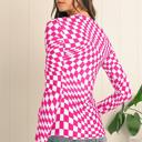  HIDDEN GEMS | Whimsical Checker Sheer Mesh Top