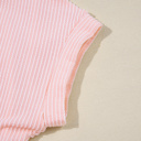  HIDDEN GEMS | Essential Colorblock Corded Knit T-Shirt