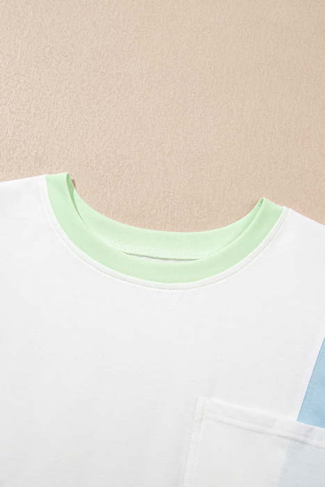 HIDDEN GEMS | Colorblock Chest Pocket T-Shirt