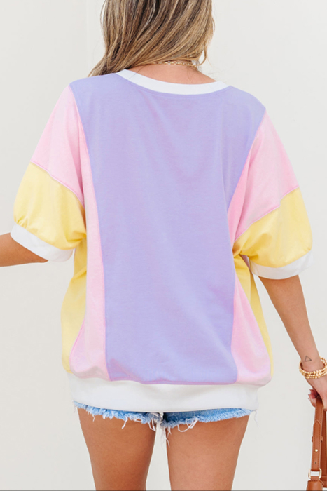HIDDEN GEMS | Colorblock Chest Pocket T-Shirt