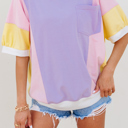  HIDDEN GEMS | Colorblock Chest Pocket T-Shirt
