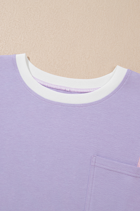 HIDDEN GEMS | Colorblock Chest Pocket T-Shirt