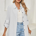  HIDDEN GEMS | Classic Charm Stripe Buttoned Shirt