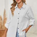  HIDDEN GEMS | Classic Charm Stripe Buttoned Shirt