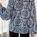  HIDDEN GEMS | Boho Frilled Tied Neck Blouse