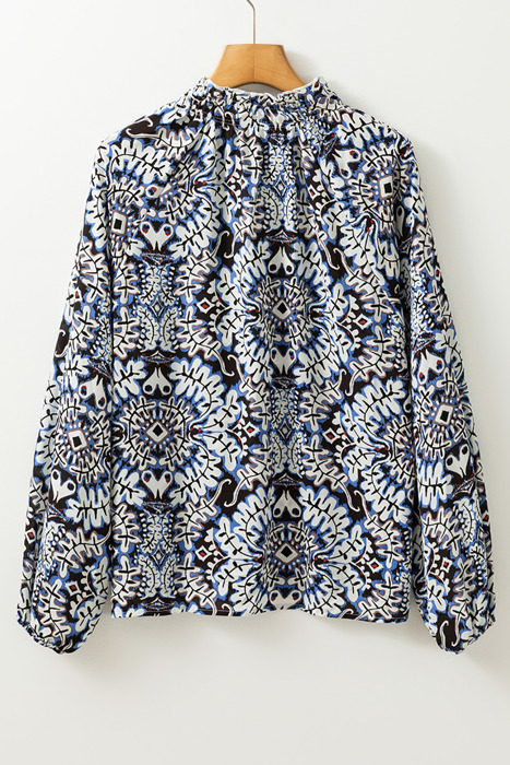 HIDDEN GEMS | Boho Frilled Tied Neck Blouse