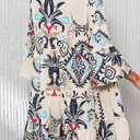  HIDDEN GEMS | Boho 3/4 Sleeve Buttoned Mini Dress