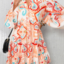  HIDDEN GEMS | Boho 3/4 Sleeve Buttoned Mini Dress