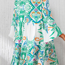  HIDDEN GEMS | Boho 3/4 Sleeve Buttoned Mini Dress