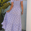  HIDDEN GEMS | Floral Bubble Sleeve Maxi Dress