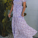  HIDDEN GEMS | Floral Bubble Sleeve Maxi Dress