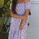  HIDDEN GEMS | Floral Bubble Sleeve Maxi Dress